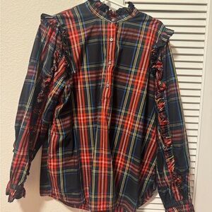 J. Crew Red and Blue Plaid Shirt